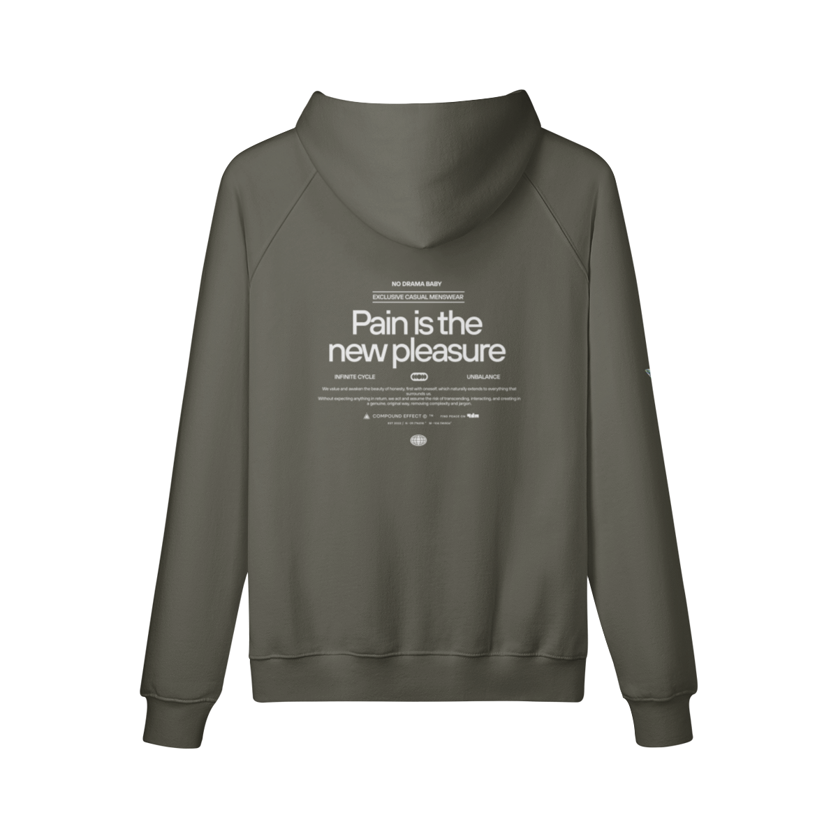 380 GSM, Hoodie C3 in sophisticated grayscale