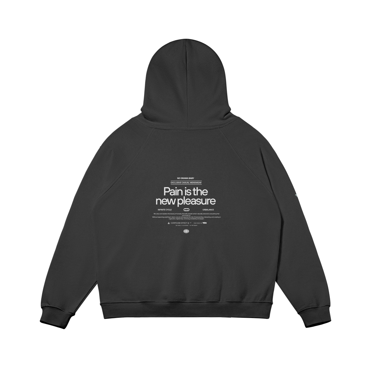 380 GSM, Hoodie C3 in sophisticated grayscale