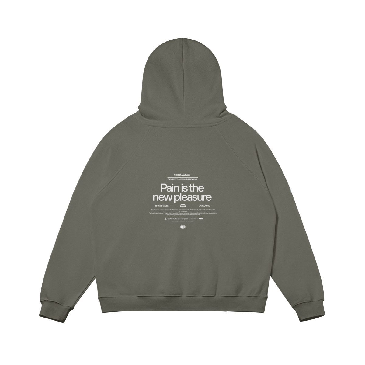 380 GSM, Hoodie C3 in sophisticated grayscale